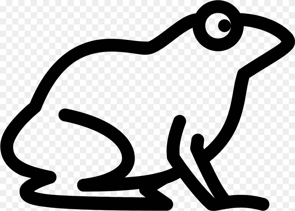 Jumping Frog Black And White Icone Sapo, Gray Free Png