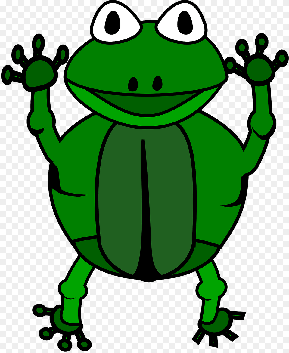 Jumping Frog Clipart, Amphibian, Animal, Wildlife, Green Png