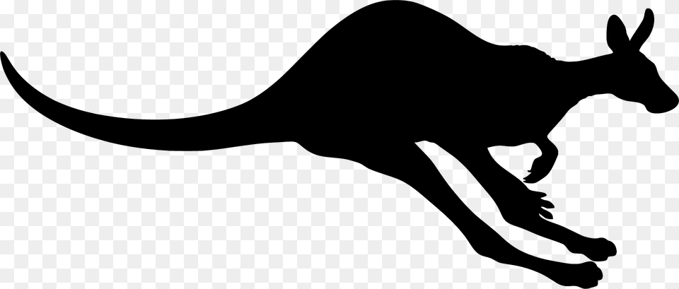 Jumping Kangaroo Silhouette, Animal, Mammal Free Transparent Png