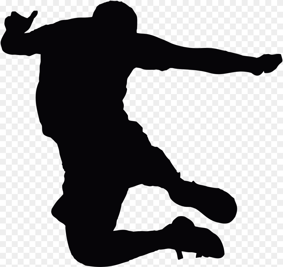 Jumping Man Silhouette, Kneeling, Person, Dancing, Leisure Activities Free Png Download