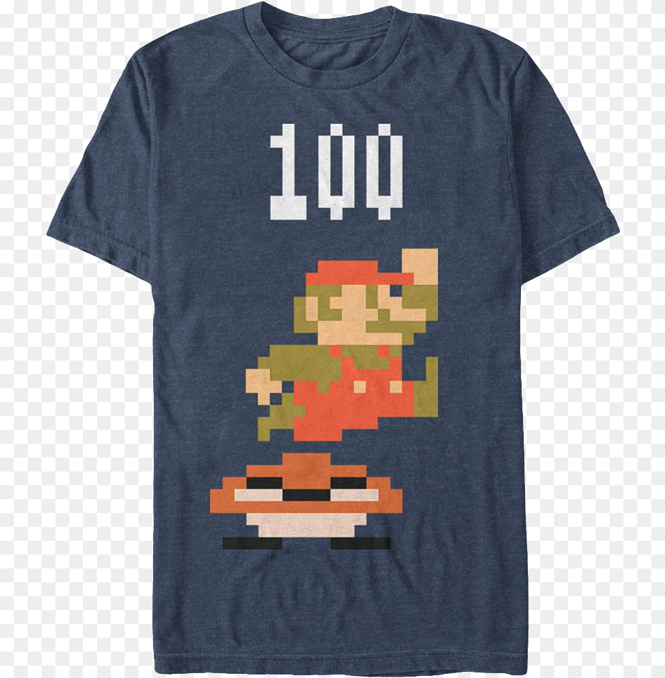 Jumping Mario Shirt, Clothing, T-shirt, Person, Pattern Free Png