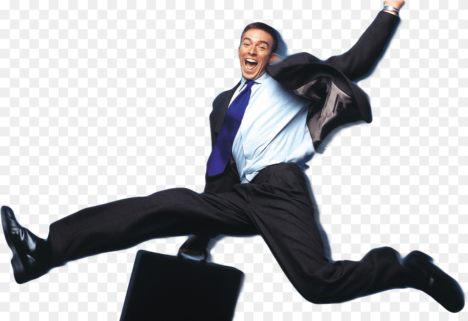 Jumping Office Man, Adult, Person, Male, Dancing Free Png Download