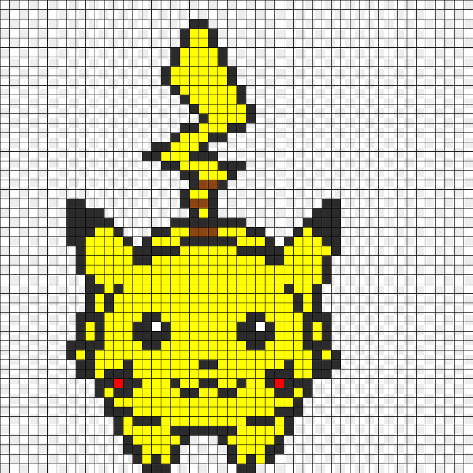 Jumping Pikachu Perler Bead Pattern Bead Sprite Pikachu Pixel Art, Person, Graphics Png