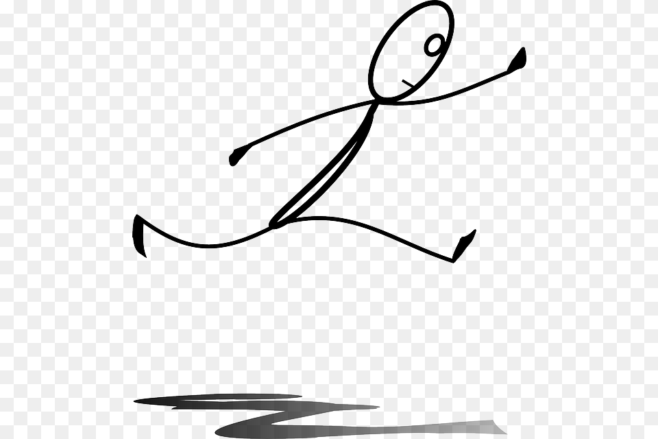 Jumping Running Sprinting Fast Quickly Stickman Stick Figure Man Jumping, Cutlery, Handwriting, Text Png Image