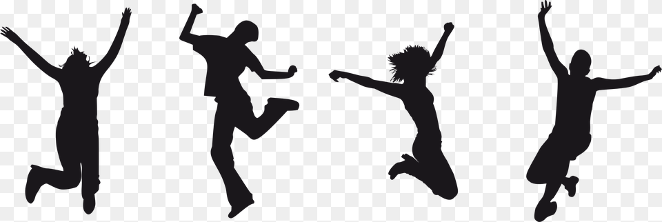 Jumping Silhouette Jumping For Joy Silhouette, Dancing, Leisure Activities, Person, Baby Free Transparent Png