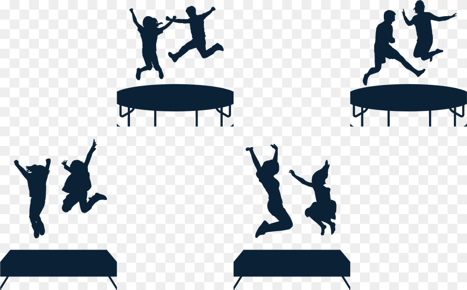 Jumping Silhouette Trampoline Girl Jumping On Trampoline Silhouette, Person Free Transparent Png