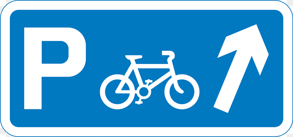 Junction Ahead Leading To A Parking Place For Pedal Cycles Clipart, Sign, Symbol, Bicycle, Transportation Free Png Download