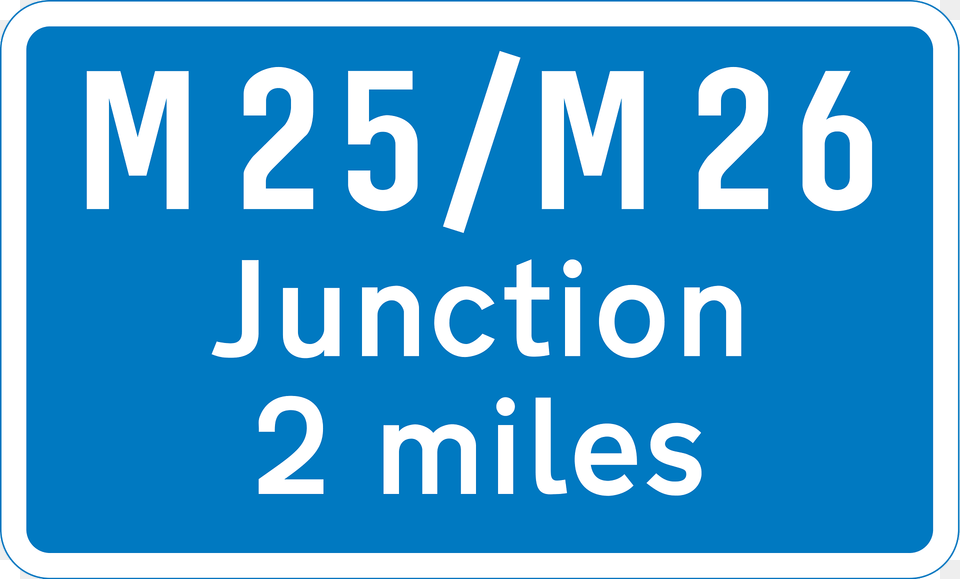 Junction Ahead With Another Motorway Clipart, Text, License Plate, Transportation, Vehicle Free Transparent Png