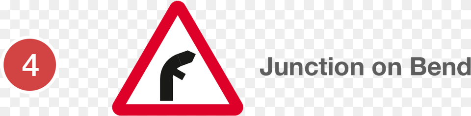 Junction On Bend2x Sign, Symbol, Road Sign Free Transparent Png