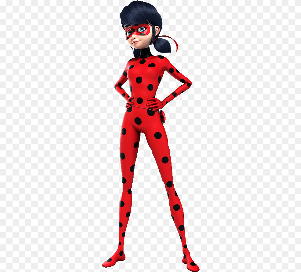 June 14 2016 Ladybug E Cat Noir, Clothing, Costume, Person, Pattern Free Png Download