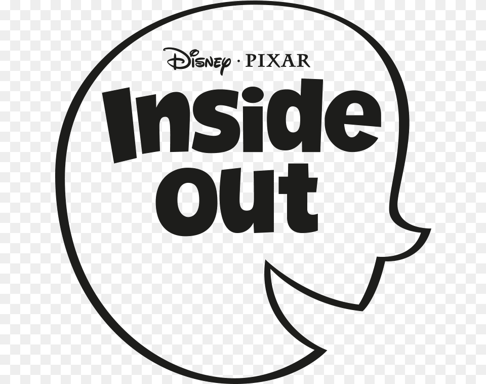 June 19 Inside Out Movie Black And White, Sticker, Disk, Text Png Image