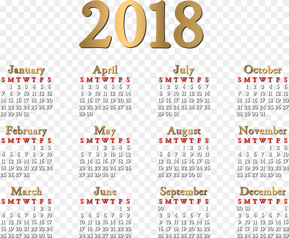 June Calendar Clipart Clipart 2018 Calendar Transparent, Text Free Png Download