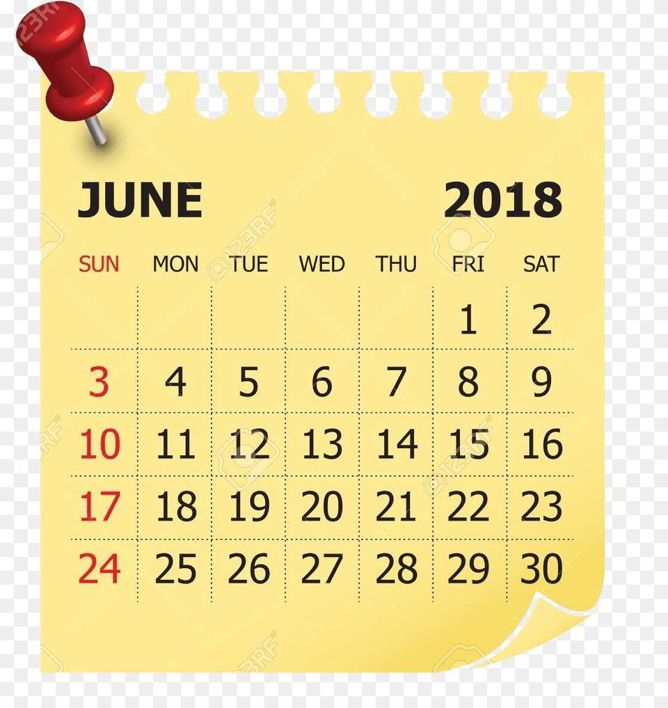 June Clipart Clip Art Transparent June 2018 Calendar Clipart, Text Free Png Download