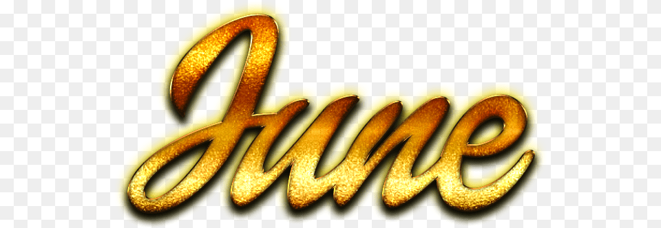 June Golden Letters Name Calligraphy, Gold, Smoke Pipe, Text Png