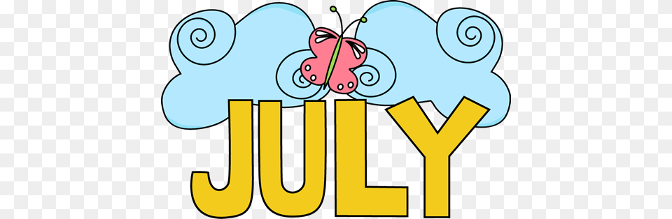June July Clipart July Month Clip Art, Graphics, Text, Number, Symbol Free Png Download