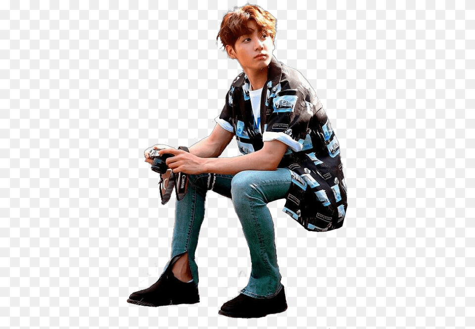 Jungkook And Render Image Jungkook, Teen, Sitting, Portrait, Photography Png