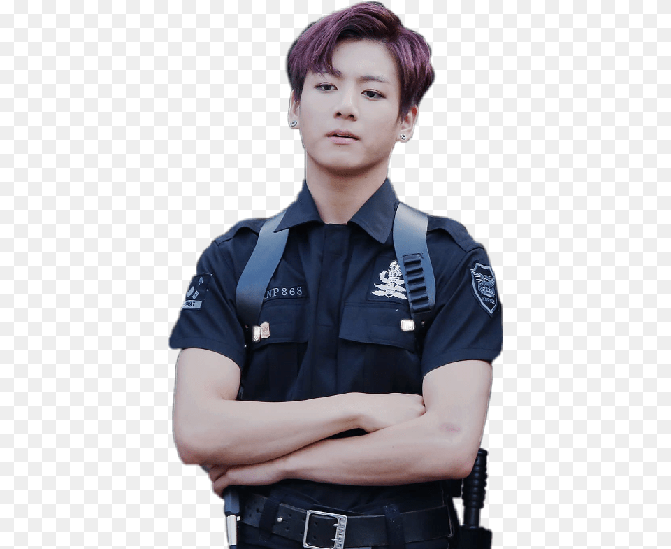 Jungkook As A Cop Jungkook Police, Person, Adult, Male, Man Png Image
