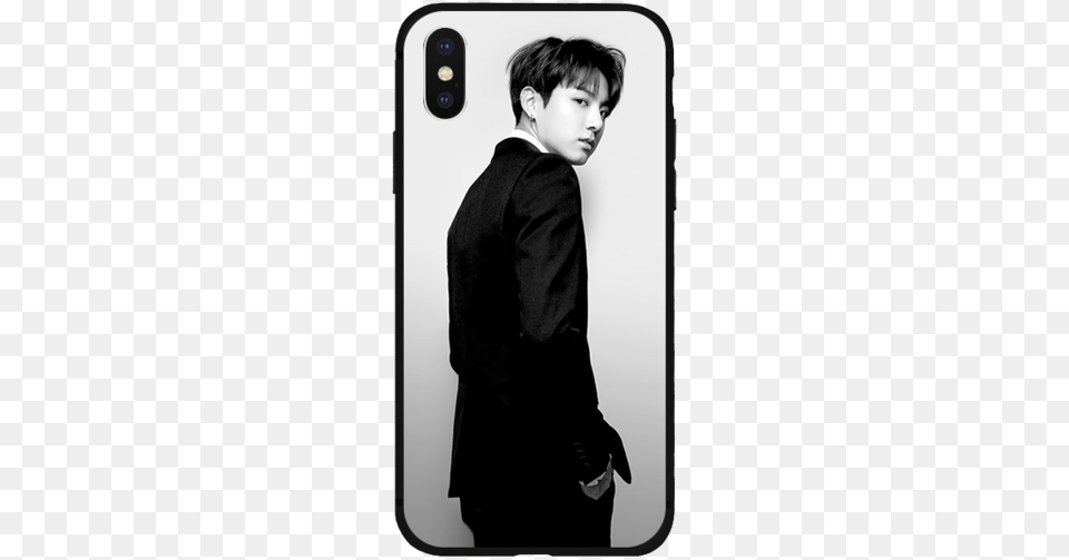 Jungkook In Black Suit, Head, Long Sleeve, Photography, Portrait Free Png Download