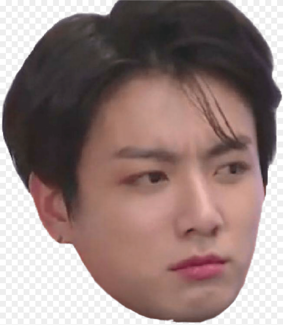 Jungkook Meme Face Bts Meme Face, Adult, Female, Head, Person Png Image