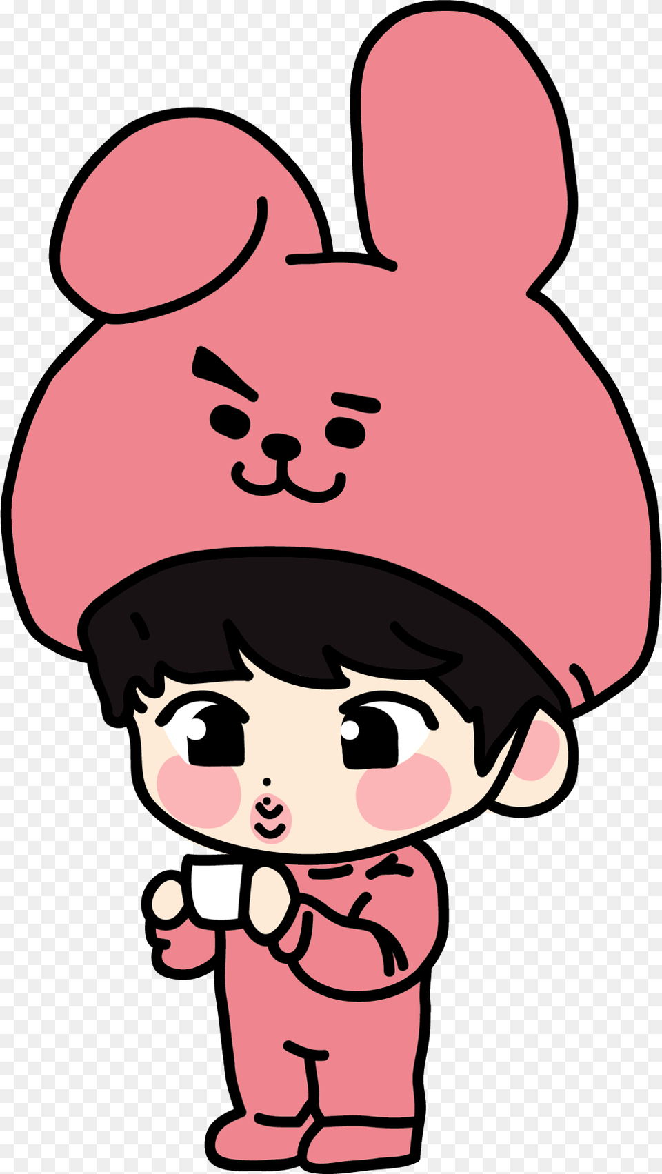 Jungkookfreetoedit Taehyung Chibi Bts Fanart Fanart Jungkook Chibi, Baby, Person, Face, Head Png