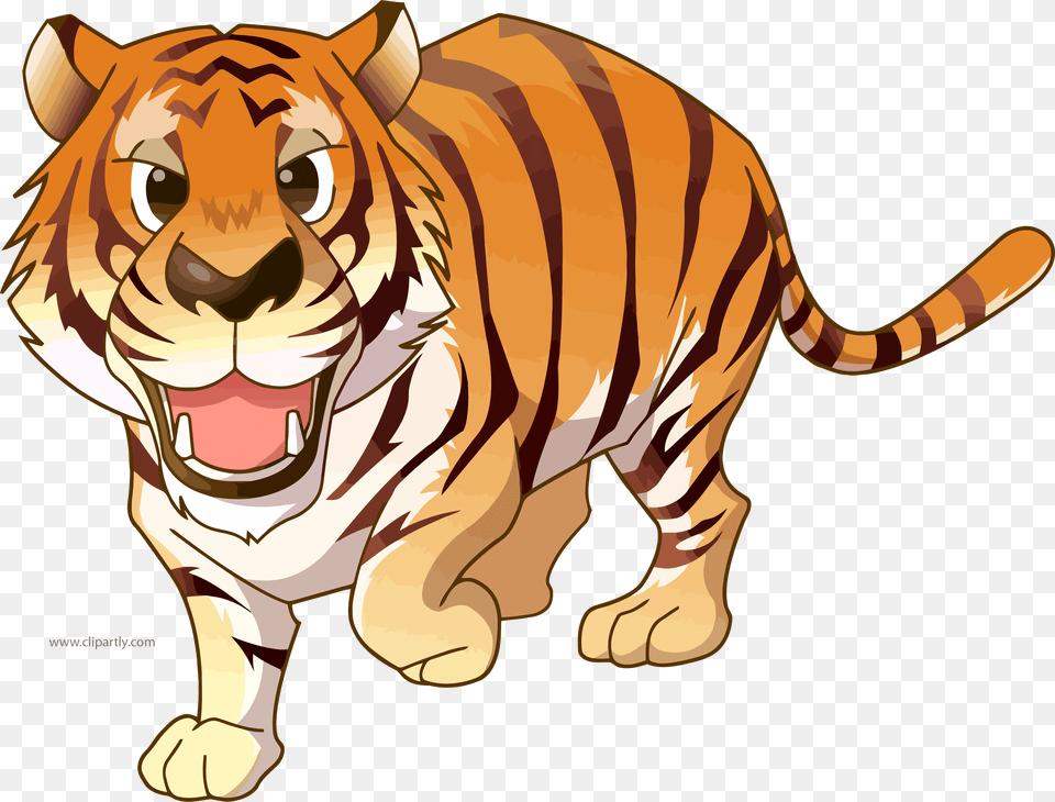 Jungle Animals Tiger Clipart Cartoon Transparent Jungle Animals, Animal, Mammal, Wildlife Free Png Download
