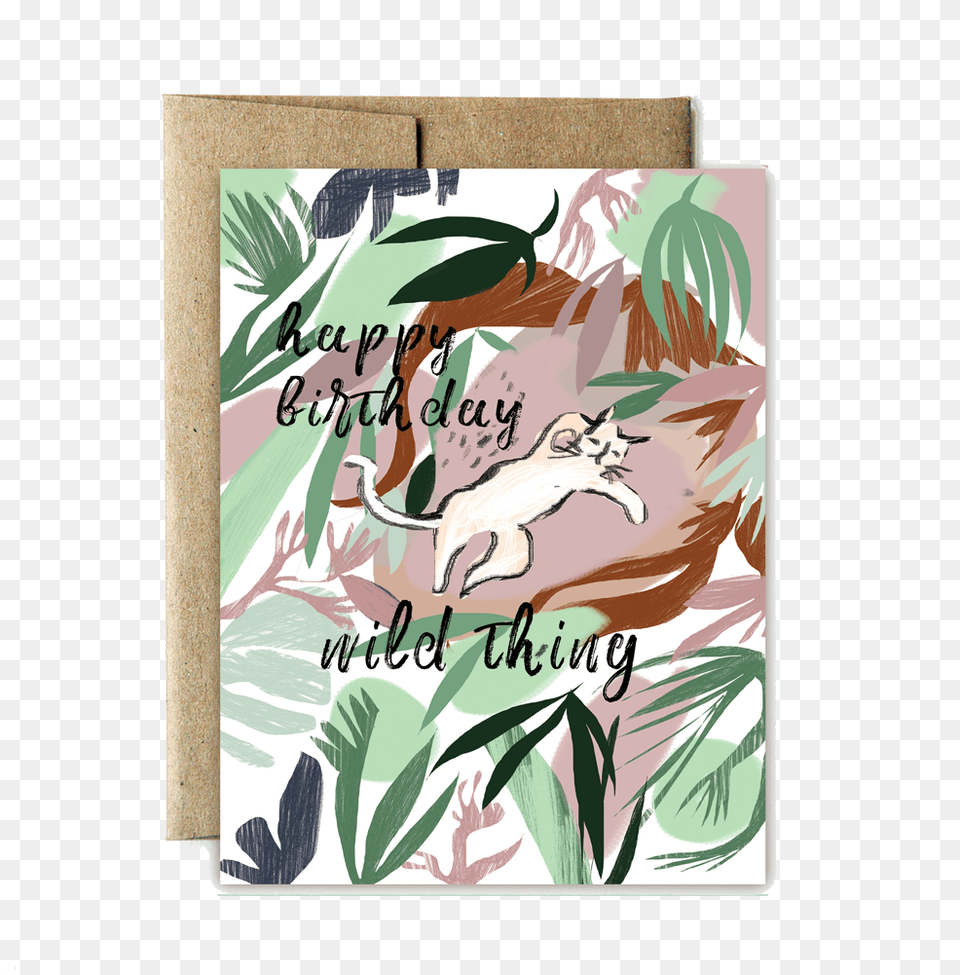 Jungle Cat Birthday Card, Book, Publication, Comics, Person Free Png