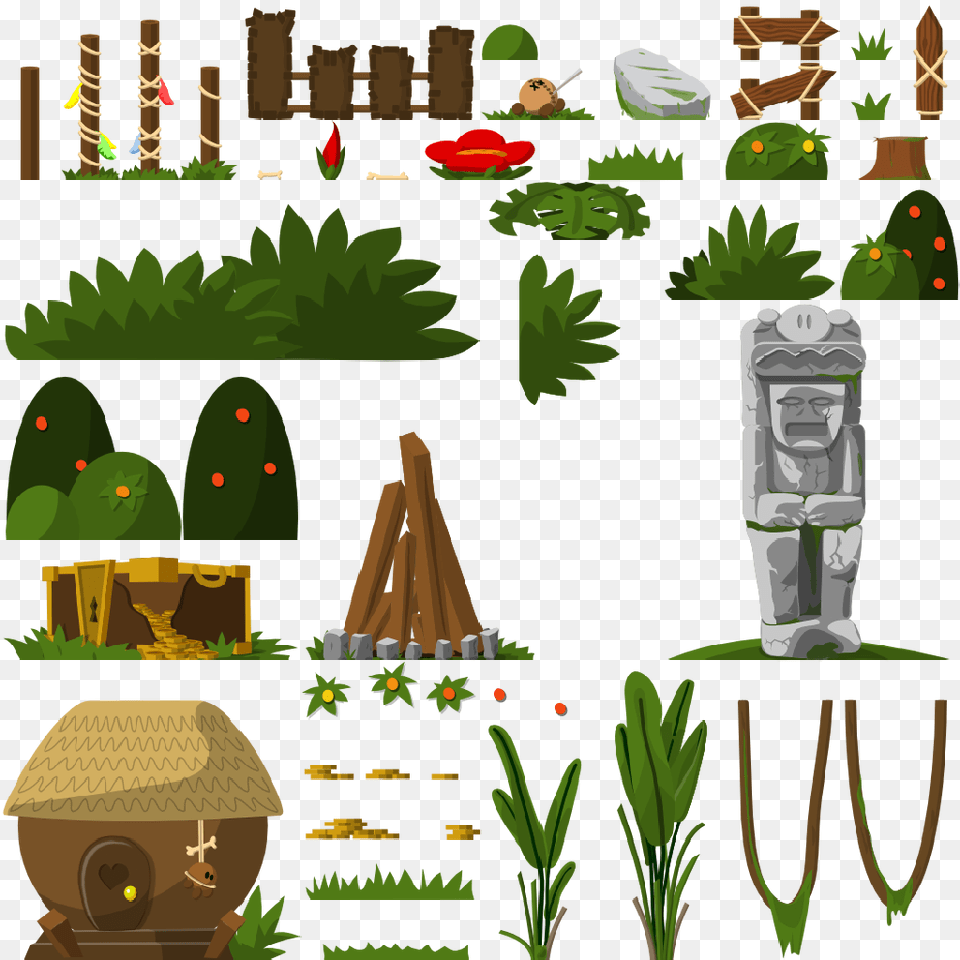 Jungle Doodads Teeworlds Mapres, Symbol, Emblem, Architecture, Pillar Free Png Download
