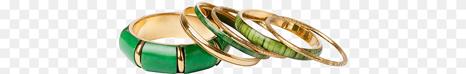 Jungle Green With Gold Color Bangles, Accessories, Jewelry, Ornament, Smoke Pipe Png Image