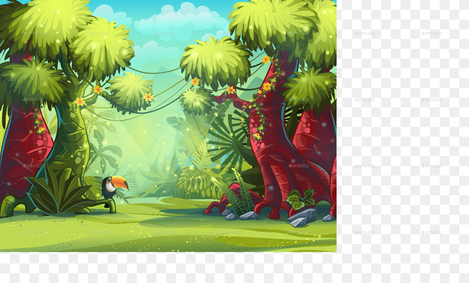 Jungle Kids Cartoon, Nature, Plant, Outdoors, Tree Png Image