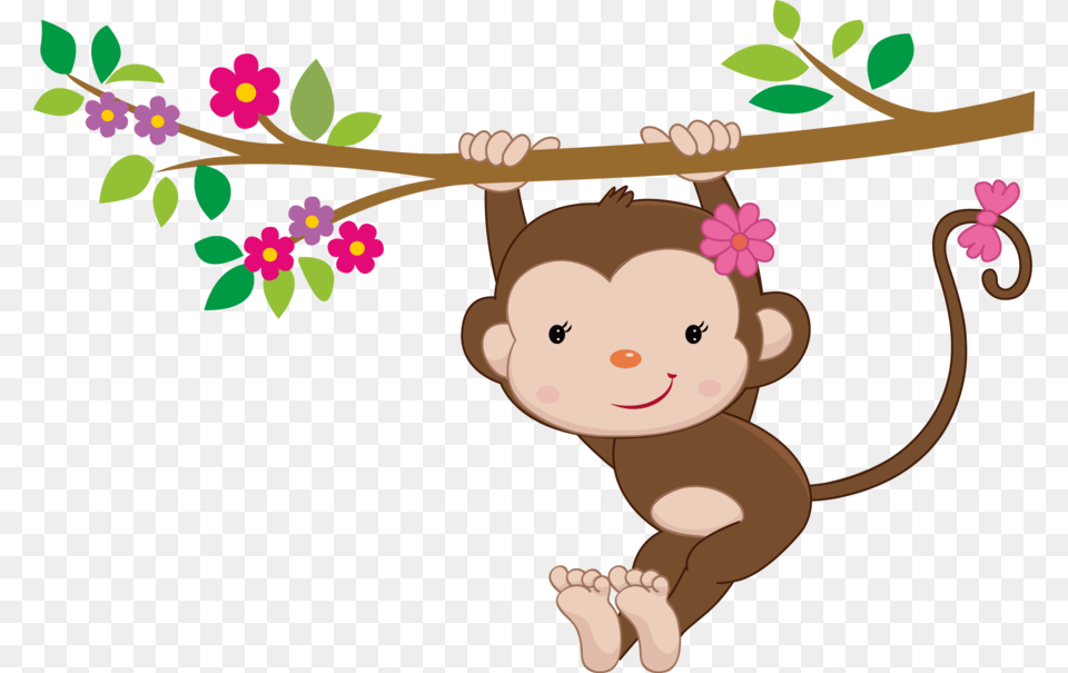 Jungle Theme Baby Shower Shirts, Cartoon, Flower, Plant Png Image