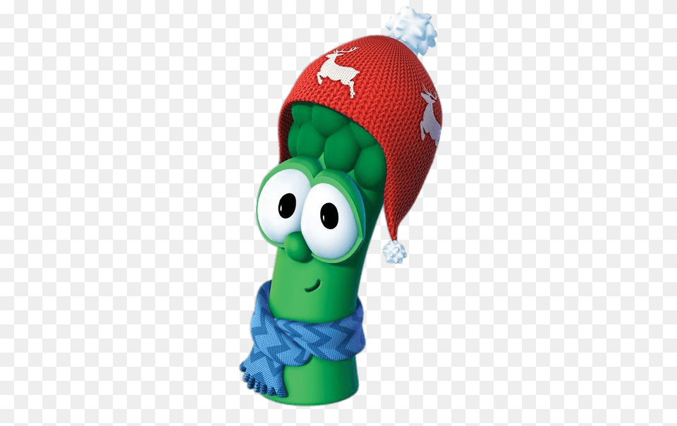 Junior Asparagus Wearing Winter Hat, Cap, Clothing Png Image