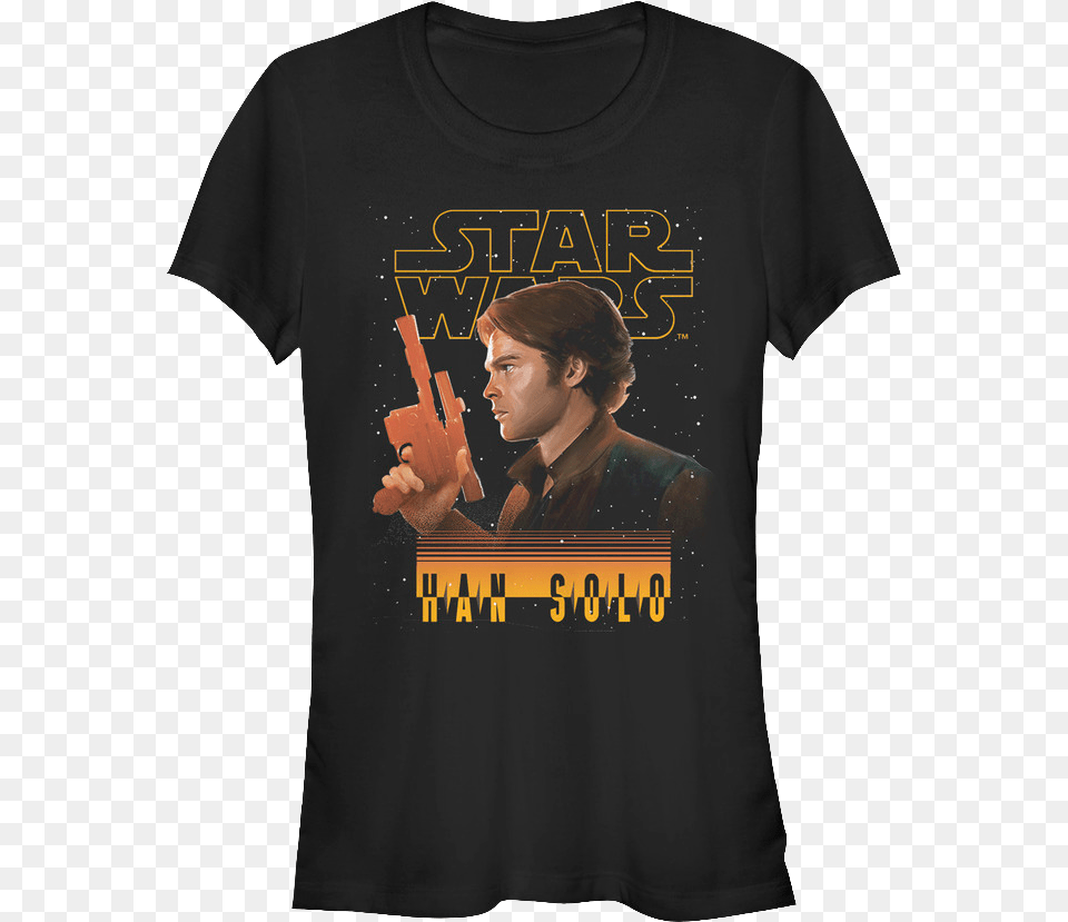 Junior Han Solo Star Wars Shirt T Shirt Han Solo, Clothing, T-shirt, Adult, Person Png