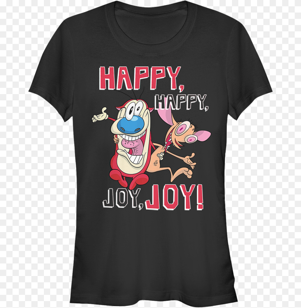 Junior Happy Happy Joy Joy Ren And Stimpy Shirt Fifth Sun, Clothing, T-shirt, Baby, Person Free Transparent Png