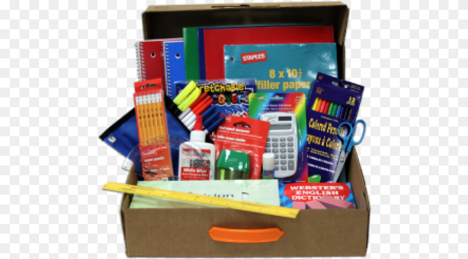 Junior Highhigh School Supply Kit Back To School Supply Boxes, Box, First Aid, Cardboard, Carton Png Image