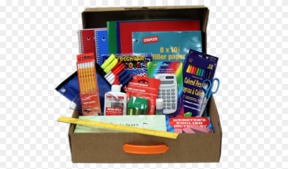 Junior Highhigh School Supply Kit Back To School Supply Kit, Box, First Aid, Cardboard, Carton Free Png Download