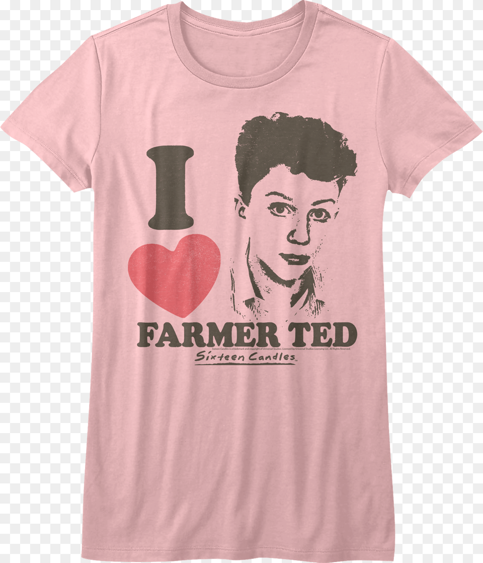 Junior I Love Farmer Ted Sixteen Candles Shirt Farmer Ted Screams Jake Sixteen Candles, Clothing, T-shirt, Adult, Male Png Image