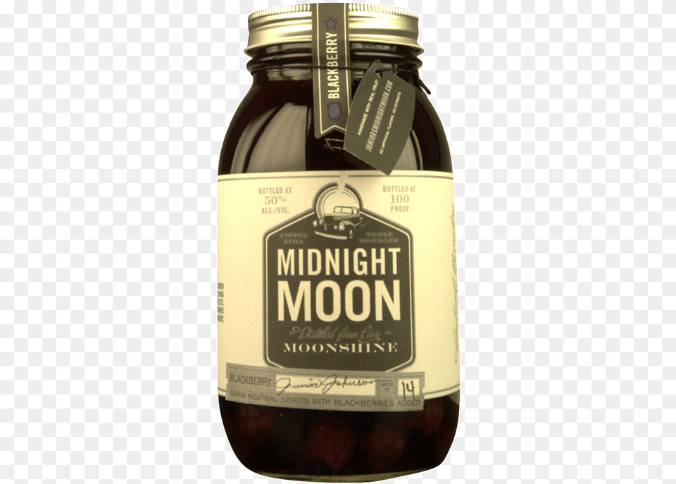 Junior Johnson Midnight Moon Blackberry Midnight Moon Blackberry Moonshine, Jar, Food, Relish Png