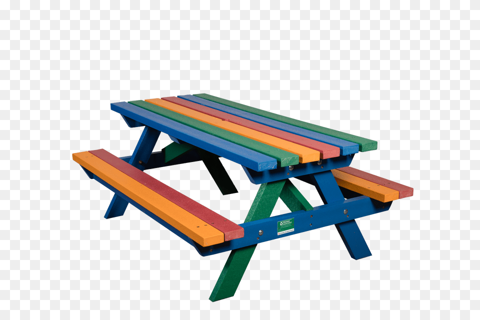 Junior Recycled Plastic Picnic Table, Bench, Furniture, Wood Png