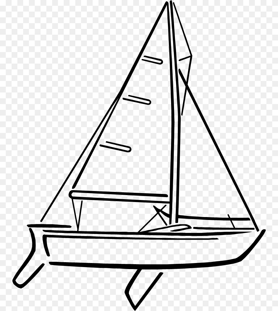 Junior Sailboat Written Test Sail, Gray Free Png Download