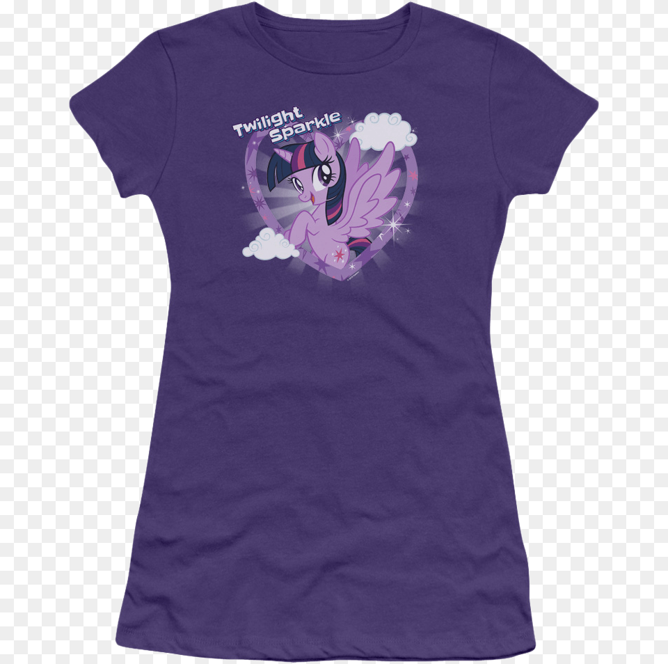 Junior Twilight Sparkle My Little Pony Shirt Active Shirt, Clothing, T-shirt, Purple, Face Free Png