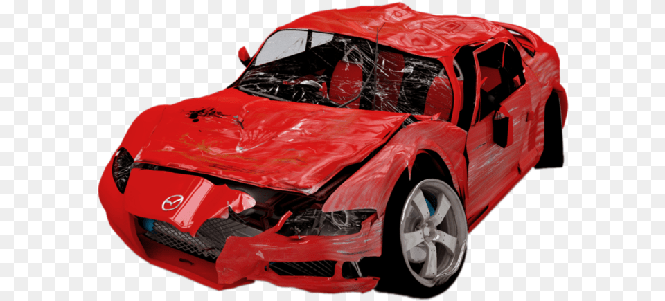 Junk Car Mazda Rx, Wheel, Vehicle, Transportation, Machine Png Image