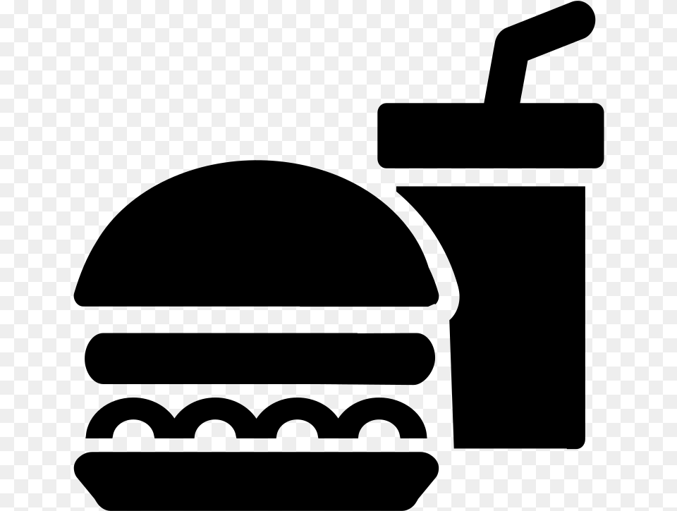 Junk Eating Food Drink Fast Icon Clipart Food Black And White Icon, Gray Png