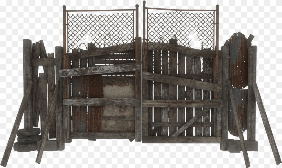 Junk Fence Fence, Wood, Outdoors, Gate Free Png Download