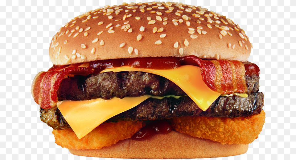 Junk Food Clipart Bacon Cheeseburger Double Western Bacon Carl39s Jr, Burger, Ketchup Png Image