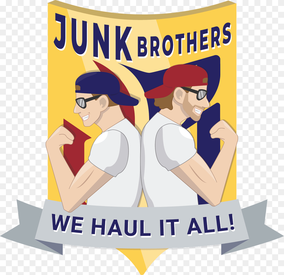 Junk Removal Arizona Junk Brothers Logo, Advertisement, Poster, Woman, Male Free Png