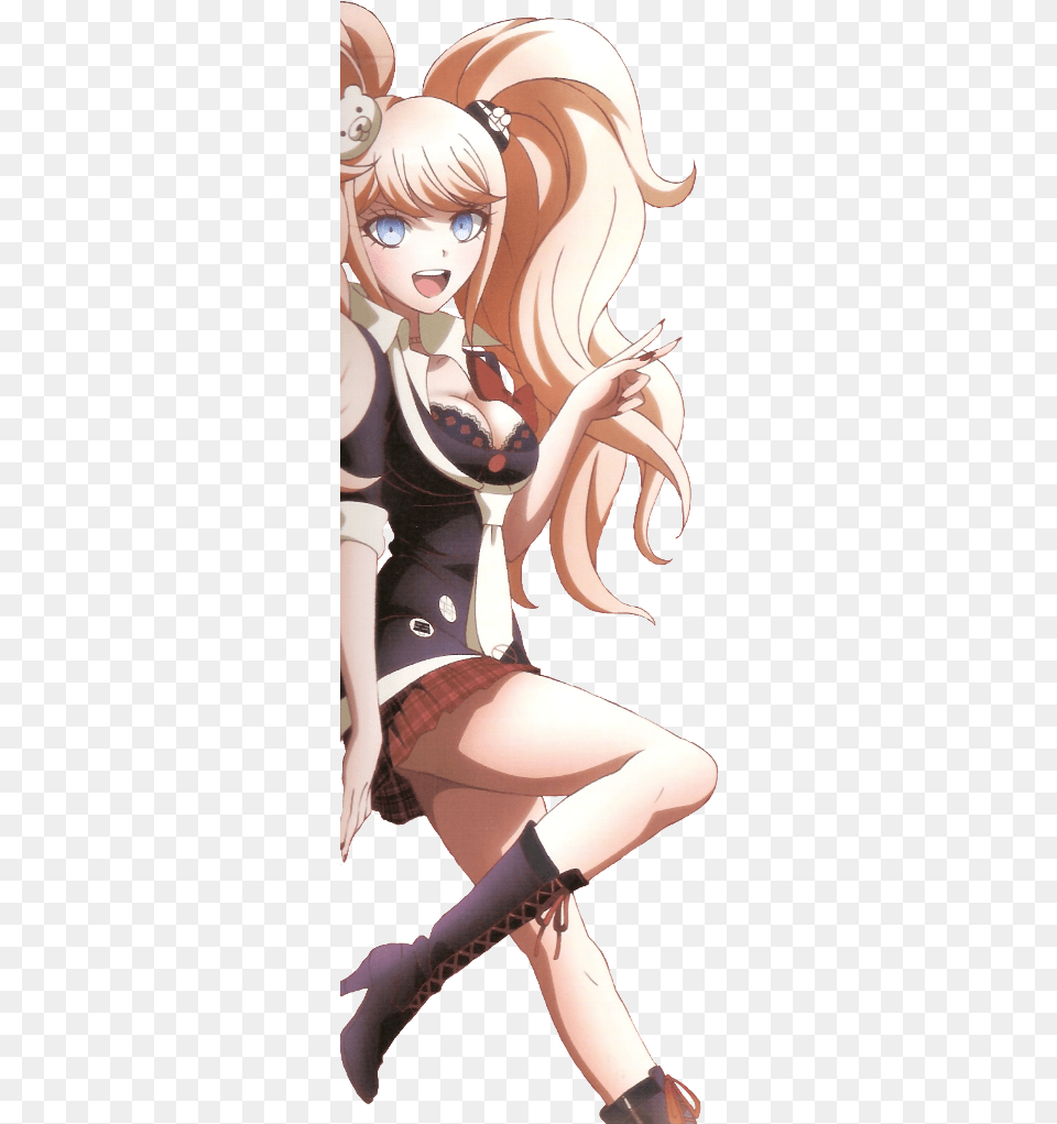 Junko Enoshima Crossed Legs, Publication, Book, Comics, Adult Free Png