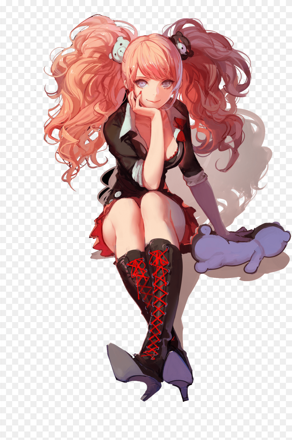 Junko Enoshima Fan Art, Book, Publication, Comics, Adult Free Png Download