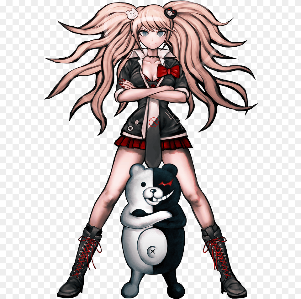 Junko Enoshima Illustration Danganronpa Dangan Ronpa Junko Enoshima Long Ponytails, Book, Publication, Comics, Adult Free Png Download