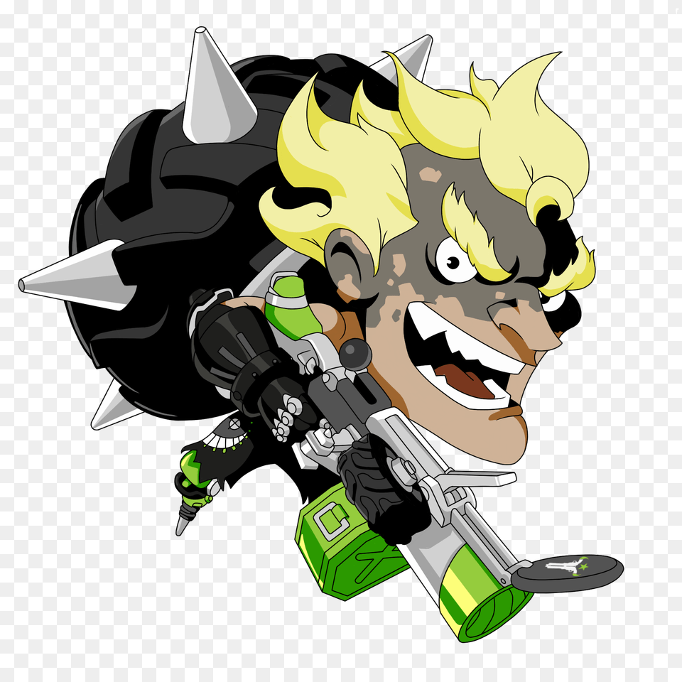 Junkrat Overwatch League Cute Sprays, Art, Graphics, Book, Comics Png