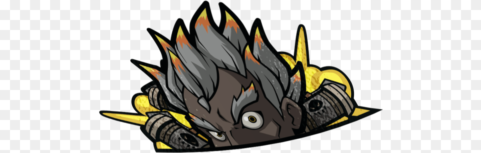 Junkrat Toasted Peeker Sticker Illustration, Book, Comics, Publication, Device Free Png Download